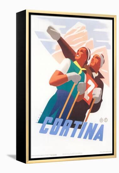 Travel Poster for Cortina-null-Framed Stretched Canvas