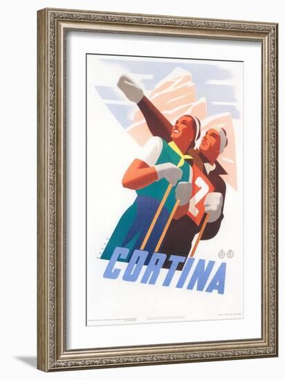 Travel Poster for Cortina-null-Framed Art Print