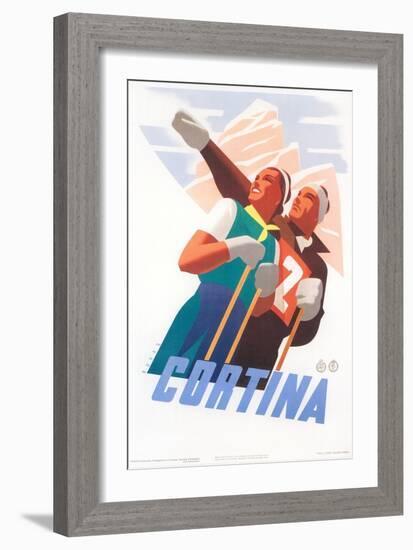 Travel Poster for Cortina-null-Framed Art Print