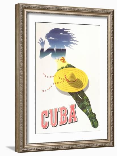 Travel Poster for Cuba-null-Framed Art Print