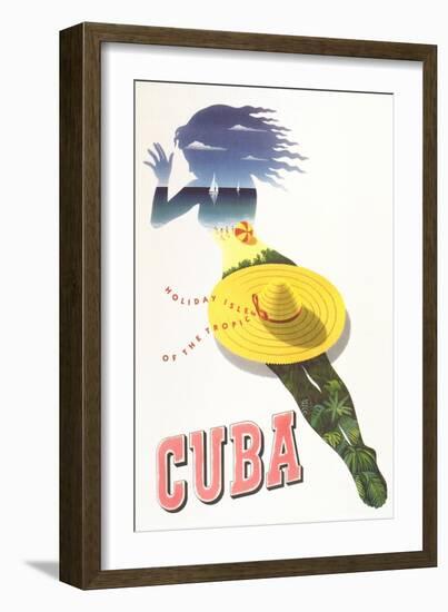 Travel Poster for Cuba-null-Framed Art Print