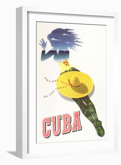 Travel Poster for Cuba-null-Framed Art Print