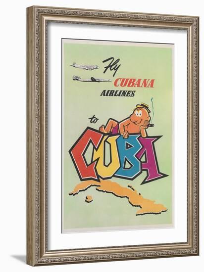 Travel Poster for Cuba-null-Framed Art Print