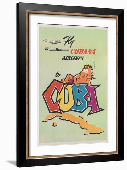 Travel Poster for Cuba-null-Framed Art Print