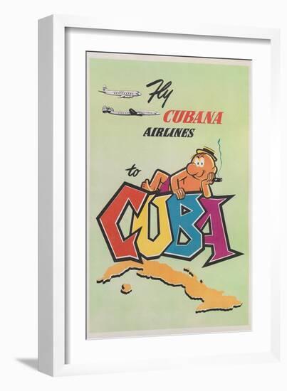 Travel Poster for Cuba-null-Framed Art Print