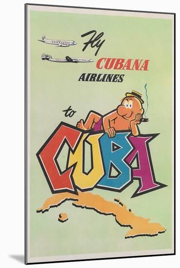 Travel Poster for Cuba-null-Mounted Art Print