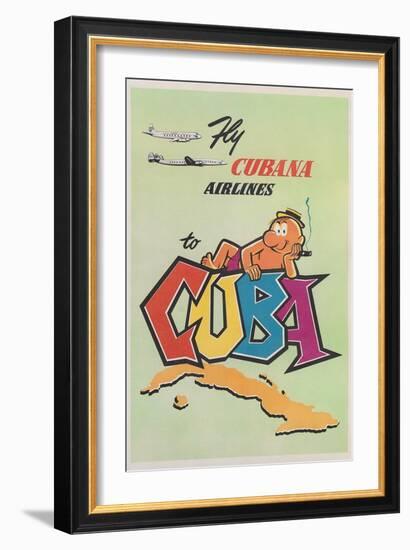 Travel Poster for Cuba-null-Framed Art Print