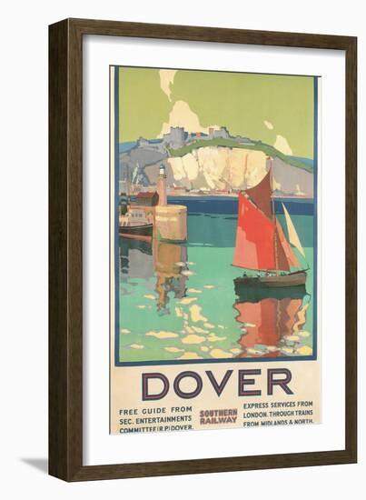 Travel Poster for Dover, Kent-null-Framed Art Print