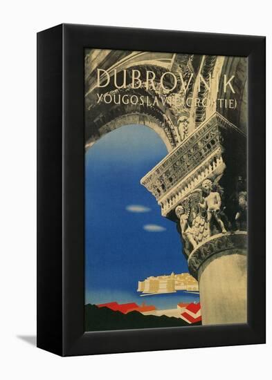 Travel Poster for Dubrovnik, Croatia-null-Framed Stretched Canvas