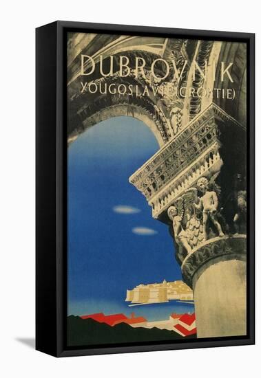 Travel Poster for Dubrovnik, Croatia-null-Framed Stretched Canvas