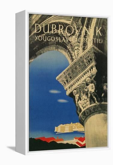 Travel Poster for Dubrovnik, Croatia-null-Framed Stretched Canvas