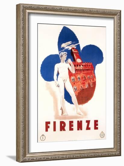 Travel Poster for Firenze-null-Framed Art Print