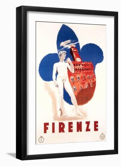 Travel Poster for Firenze-null-Framed Art Print