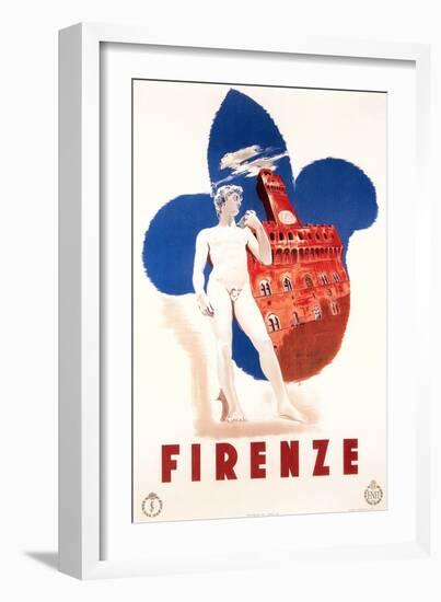 Travel Poster for Firenze-null-Framed Art Print