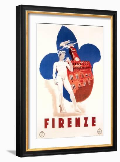 Travel Poster for Firenze-null-Framed Art Print