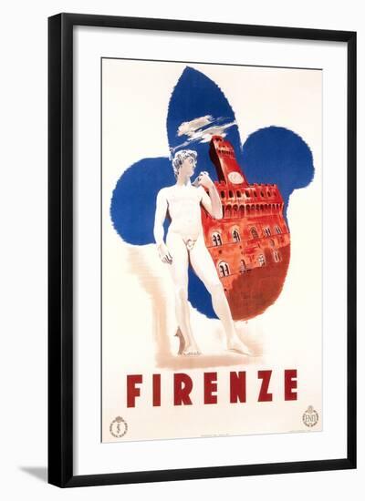 Travel Poster for Firenze-null-Framed Art Print