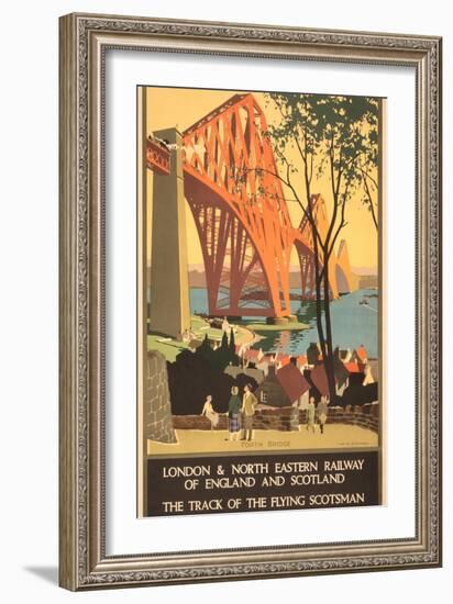 Travel Poster for Flying Scotsman, Forth Bridge-null-Framed Art Print