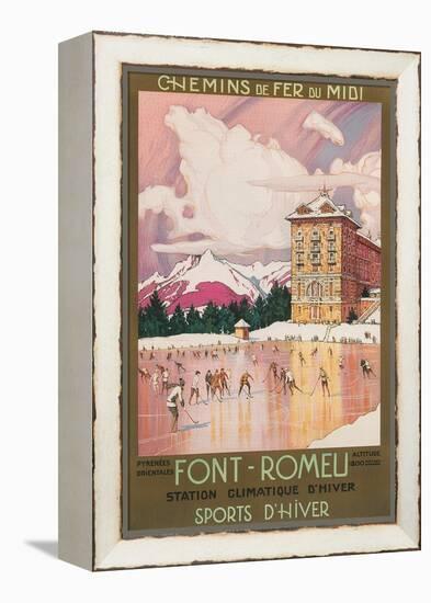 Travel Poster for Font-Romeu, France-null-Framed Stretched Canvas