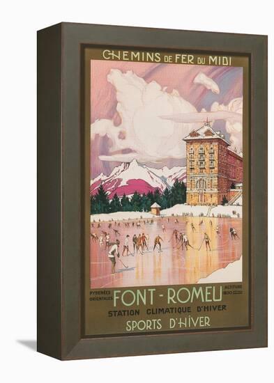 Travel Poster for Font-Romeu, France-null-Framed Stretched Canvas