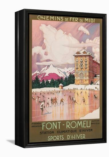 Travel Poster for Font-Romeu, France-null-Framed Stretched Canvas