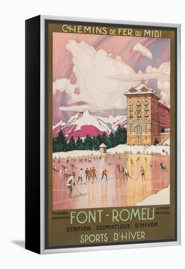 Travel Poster for Font-Romeu, France-null-Framed Stretched Canvas