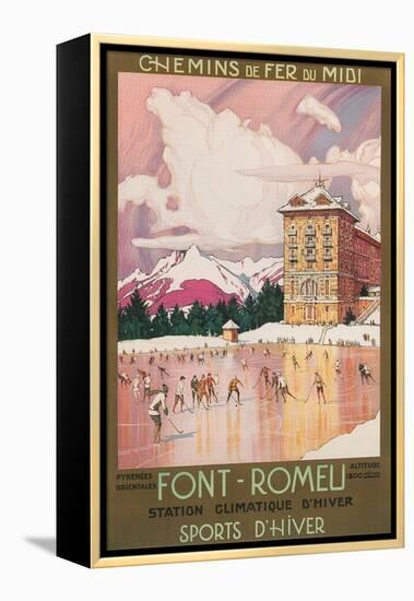 Travel Poster for Font-Romeu, France-null-Framed Stretched Canvas