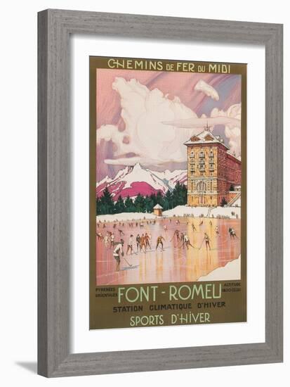 Travel Poster for Font-Romeu, France-null-Framed Art Print