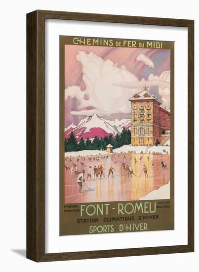 Travel Poster for Font-Romeu, France-null-Framed Art Print