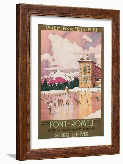 Travel Poster for Font-Romeu, France-null-Framed Art Print