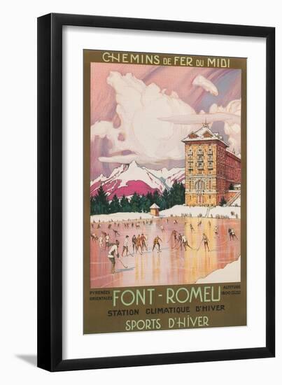 Travel Poster for Font-Romeu, France-null-Framed Art Print