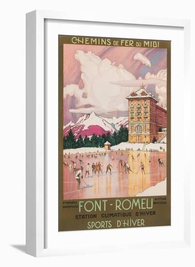 Travel Poster for Font-Romeu, France-null-Framed Art Print