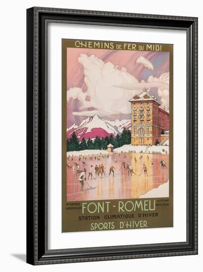 Travel Poster for Font-Romeu, France-null-Framed Art Print