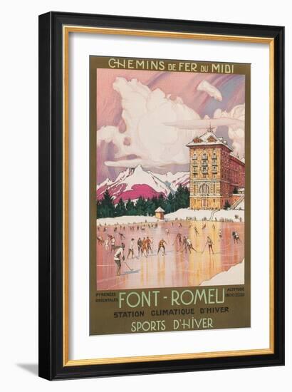 Travel Poster for Font-Romeu, France-null-Framed Art Print