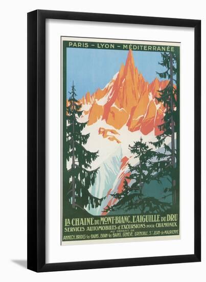 Travel Poster for French Alps-null-Framed Art Print