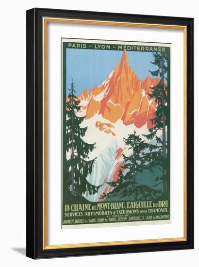 Travel Poster for French Alps-null-Framed Art Print