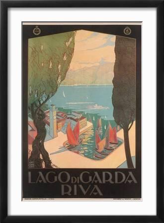 Affiche Vintage Italie Procida 1954 - Reproduction Art Déco Voyage Poster Italien