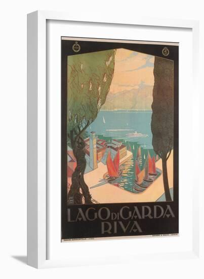 Travel Poster for Garda Lake-null-Framed Art Print