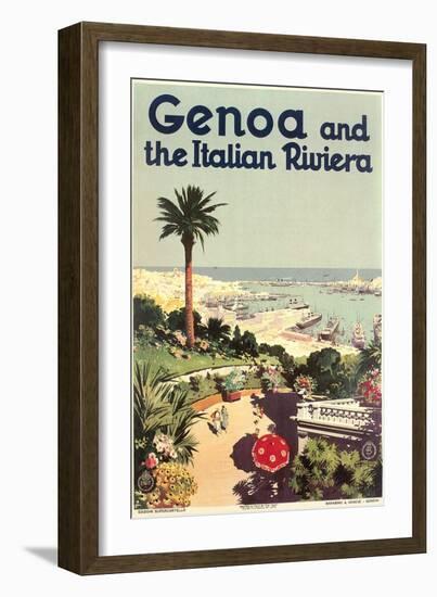Travel Poster for Genoa-null-Framed Art Print