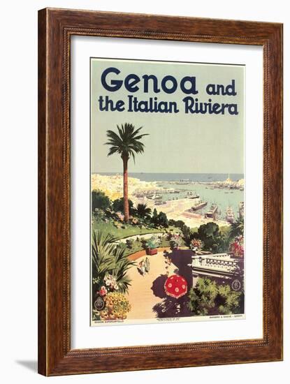 Travel Poster for Genoa-null-Framed Art Print