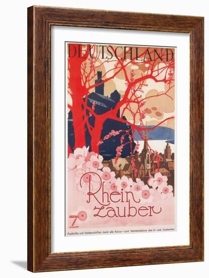 Travel Poster for Germany-null-Framed Art Print