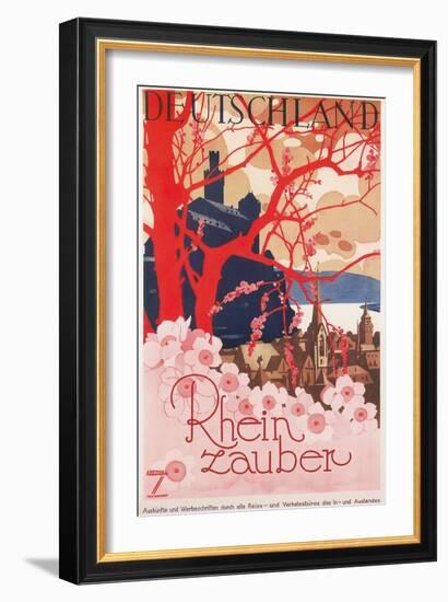 Travel Poster for Germany-null-Framed Art Print