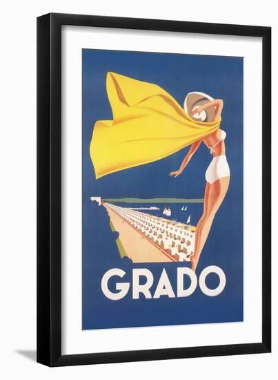 Travel Poster for Grado-Found Image Press-Framed Giclee Print