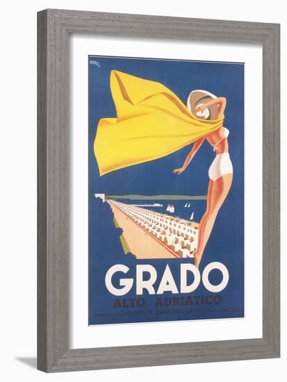 Travel Poster for Grado-null-Framed Art Print