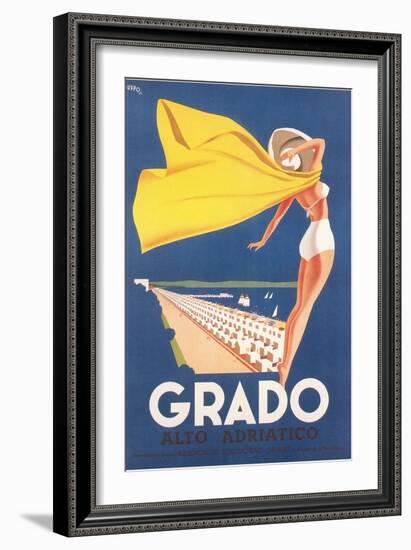 Travel Poster for Grado-null-Framed Art Print