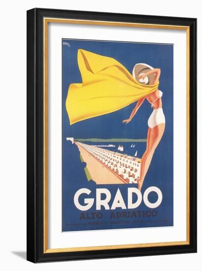 Travel Poster for Grado-null-Framed Art Print