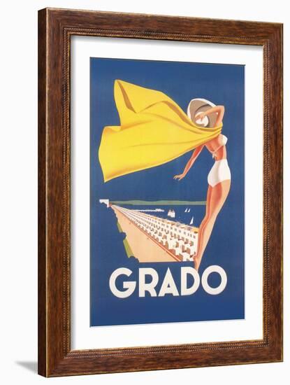 Travel Poster for Grado-null-Framed Premium Giclee Print