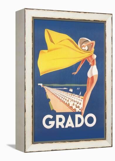 Travel Poster for Grado-null-Framed Stretched Canvas