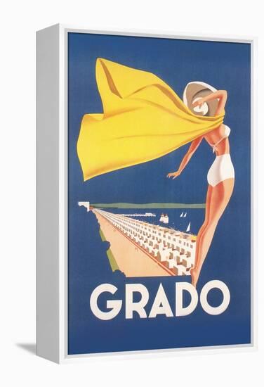 Travel Poster for Grado-null-Framed Stretched Canvas