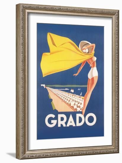 Travel Poster for Grado-null-Framed Art Print