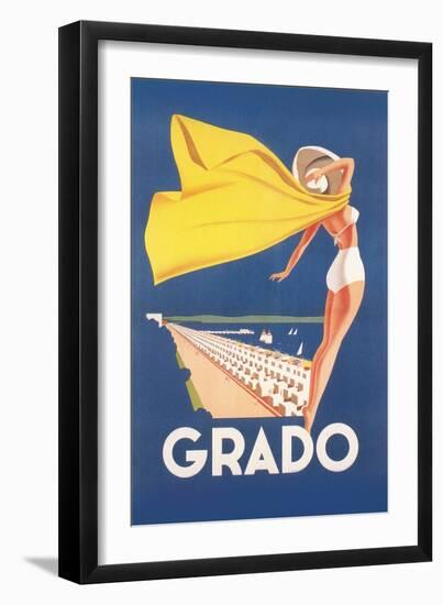 Travel Poster for Grado-null-Framed Art Print